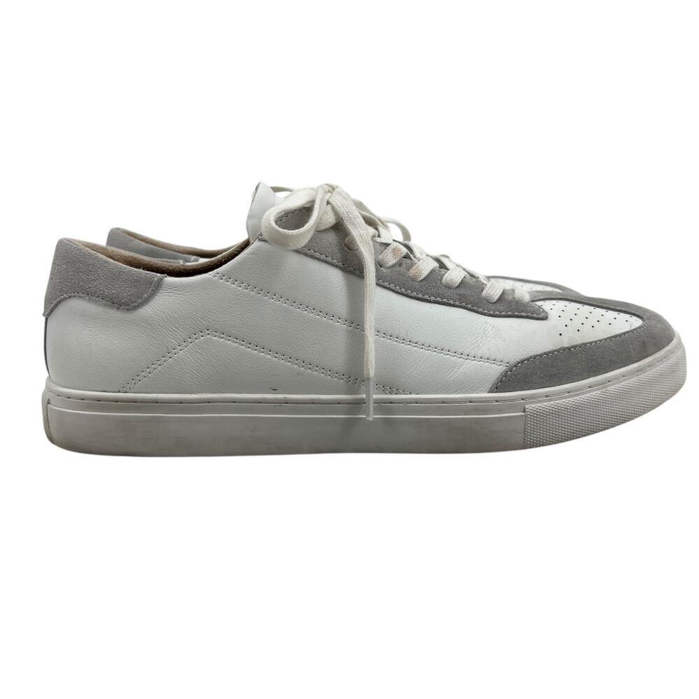 BYLT Mens 12 Shoes White Grey Premium Basics Retroday Low Top Lace Up Minimalist